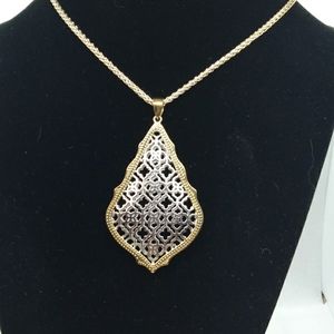 Kendra Scott gold and silver tone 32" pendant necklace